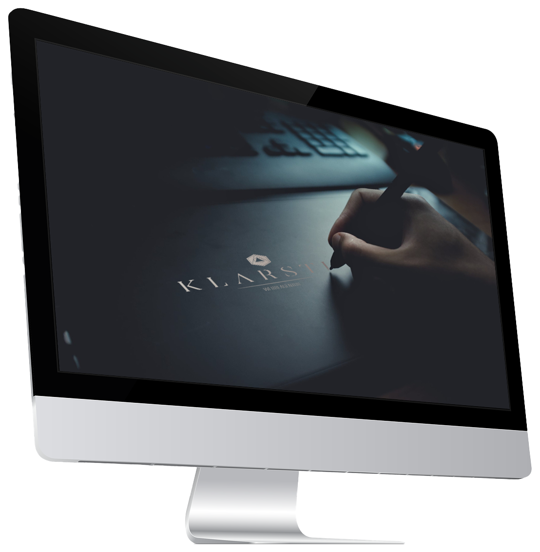 Von Klarstil gestaltete Website auf einem iMac-Bildschirm