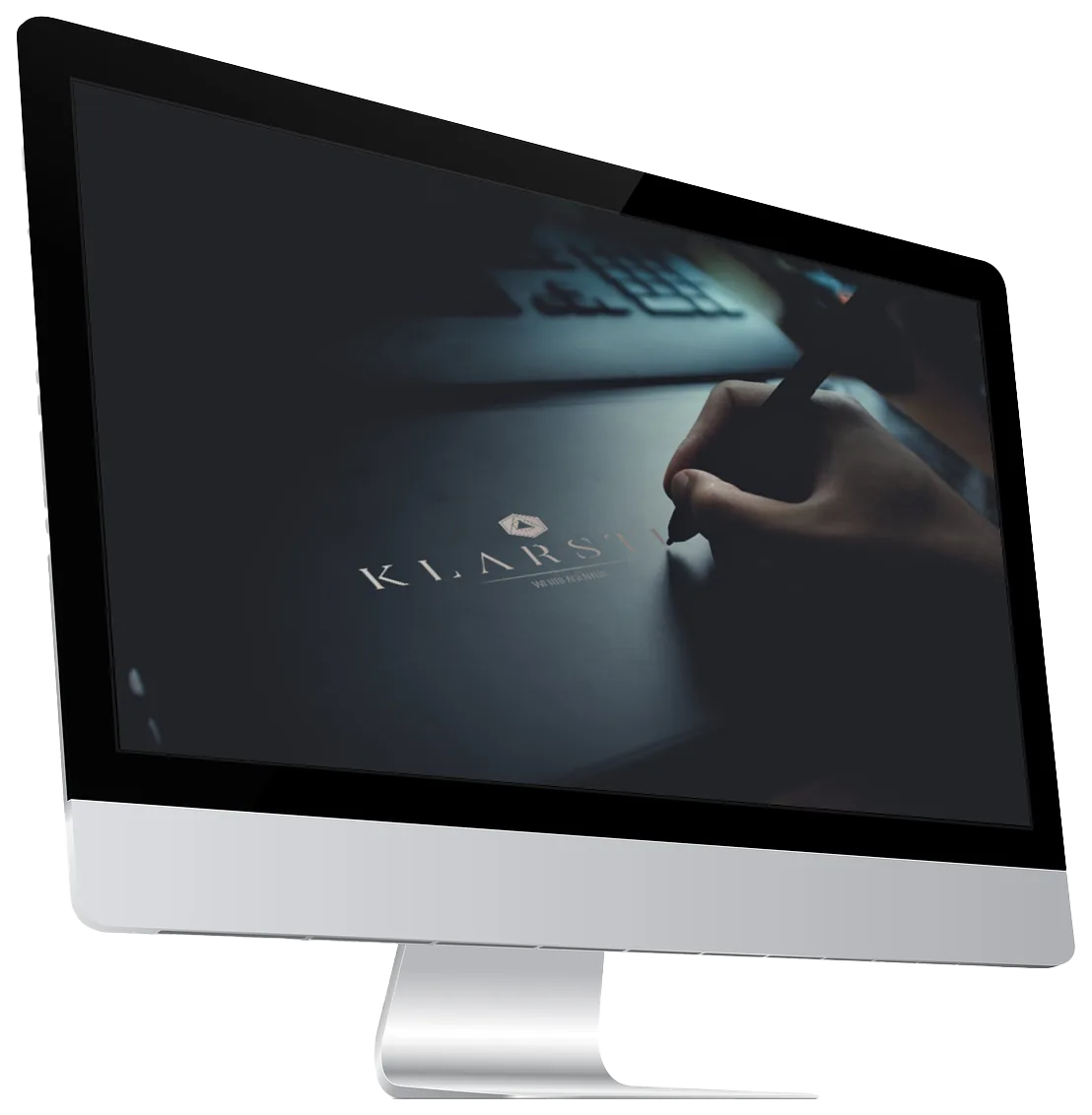 Von Klarstil gestaltete Website auf einem iMac-Bildschirm